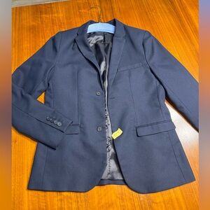 Zara textured Navy blue suit size 13-14